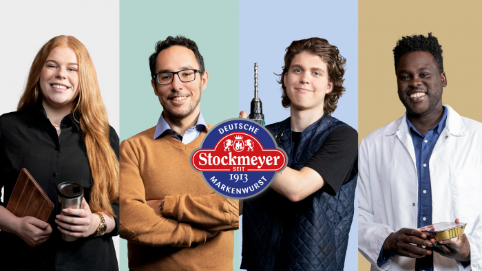 Stockmeyer Azubitag Collage mit Auszubildenden der heristo Gruppe